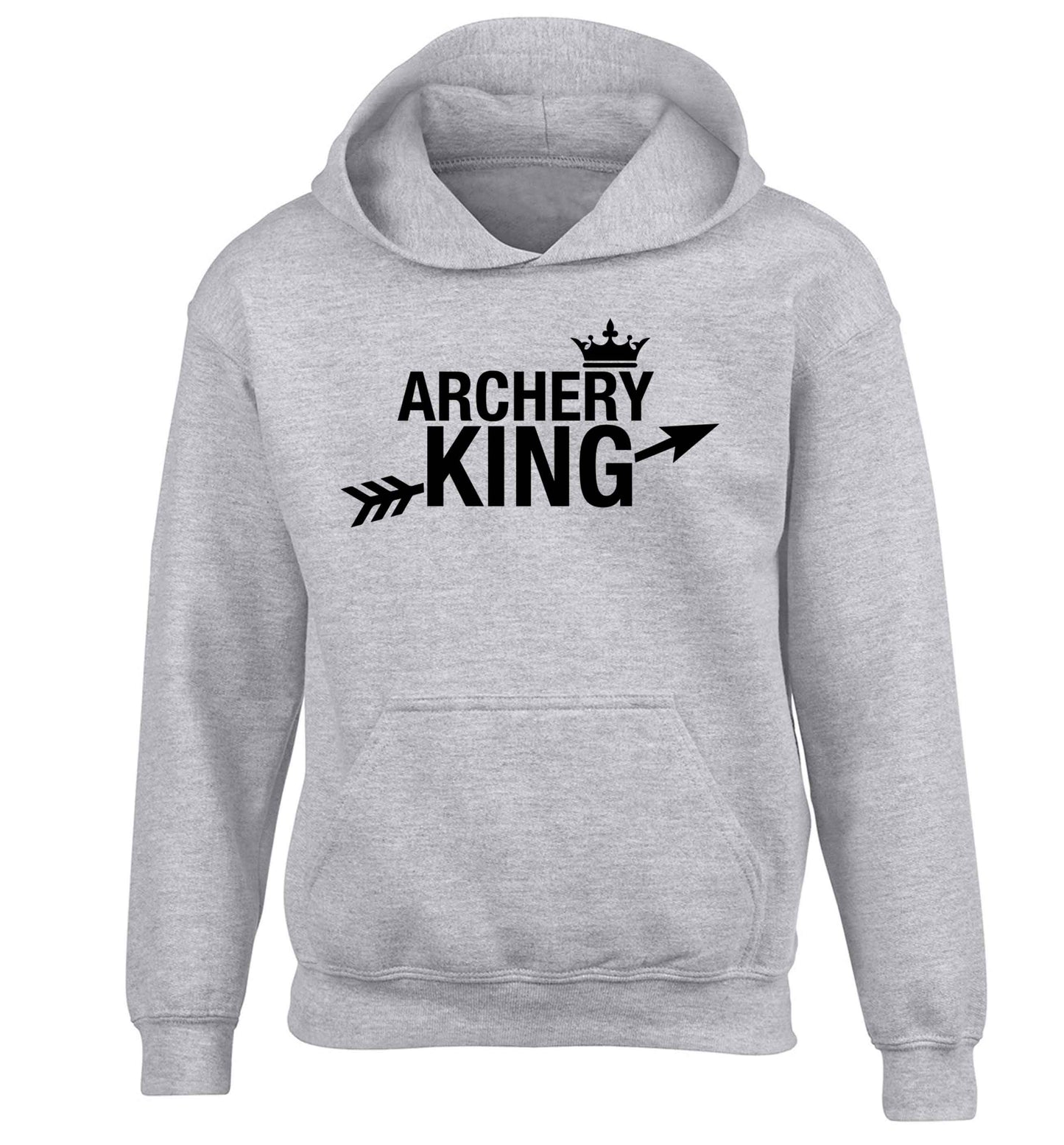 Archery king children's grey hoodie 12-13 Years