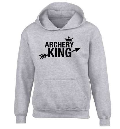 Archery king children's grey hoodie 12-13 Years