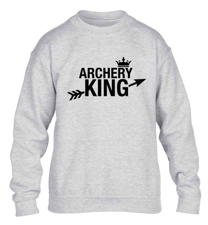 Archery king children's grey sweater 12-13 Years