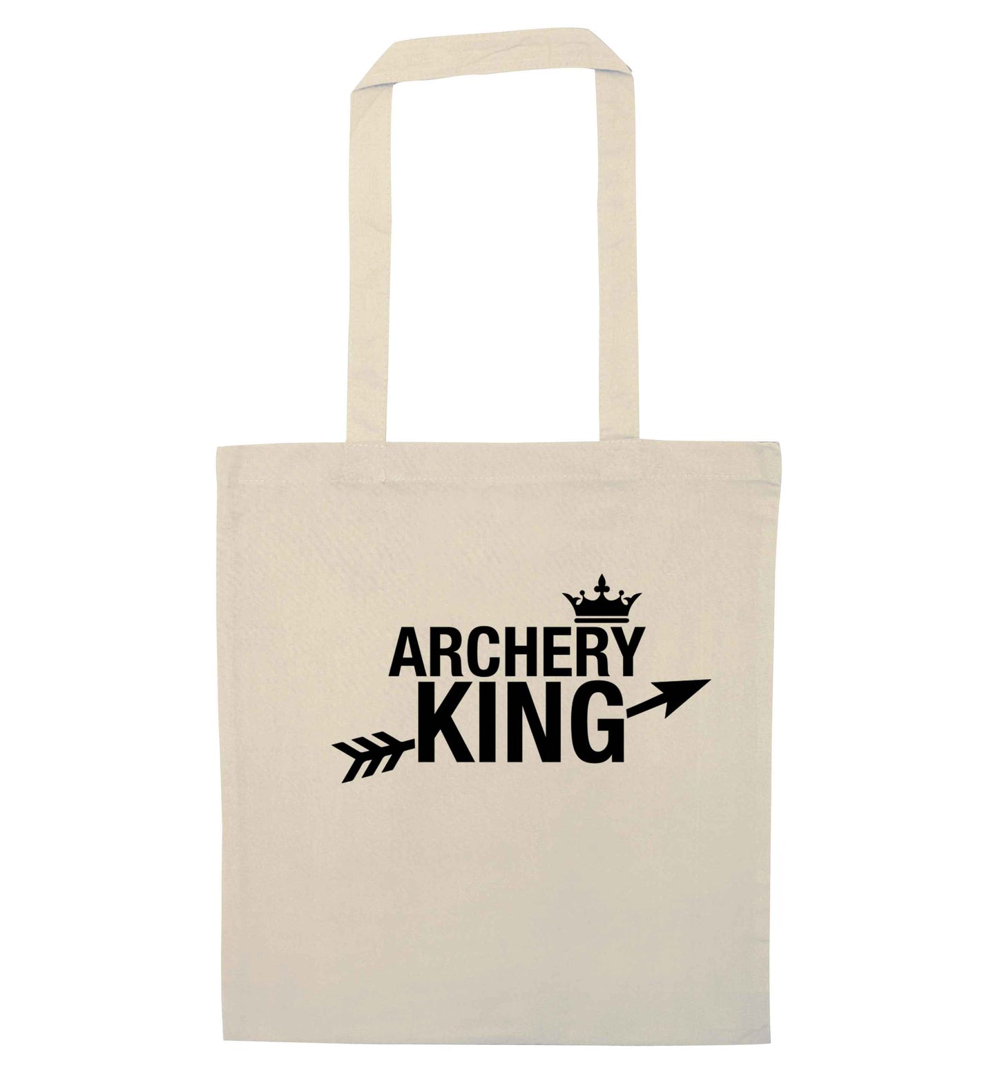 Archery king natural tote bag