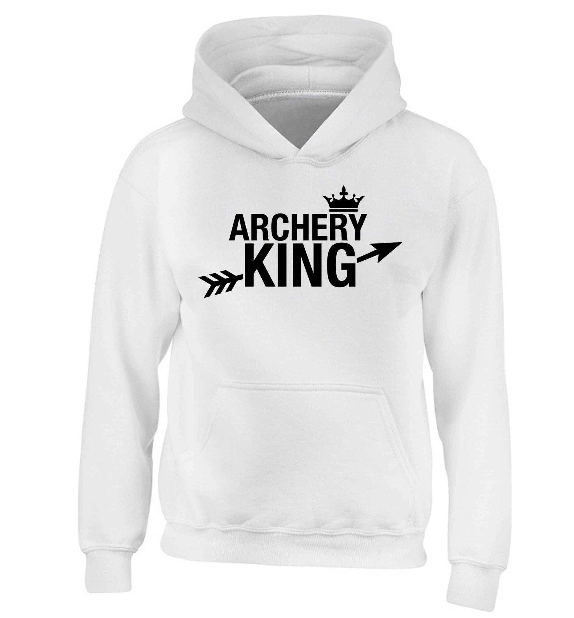Archery king children's white hoodie 12-13 Years