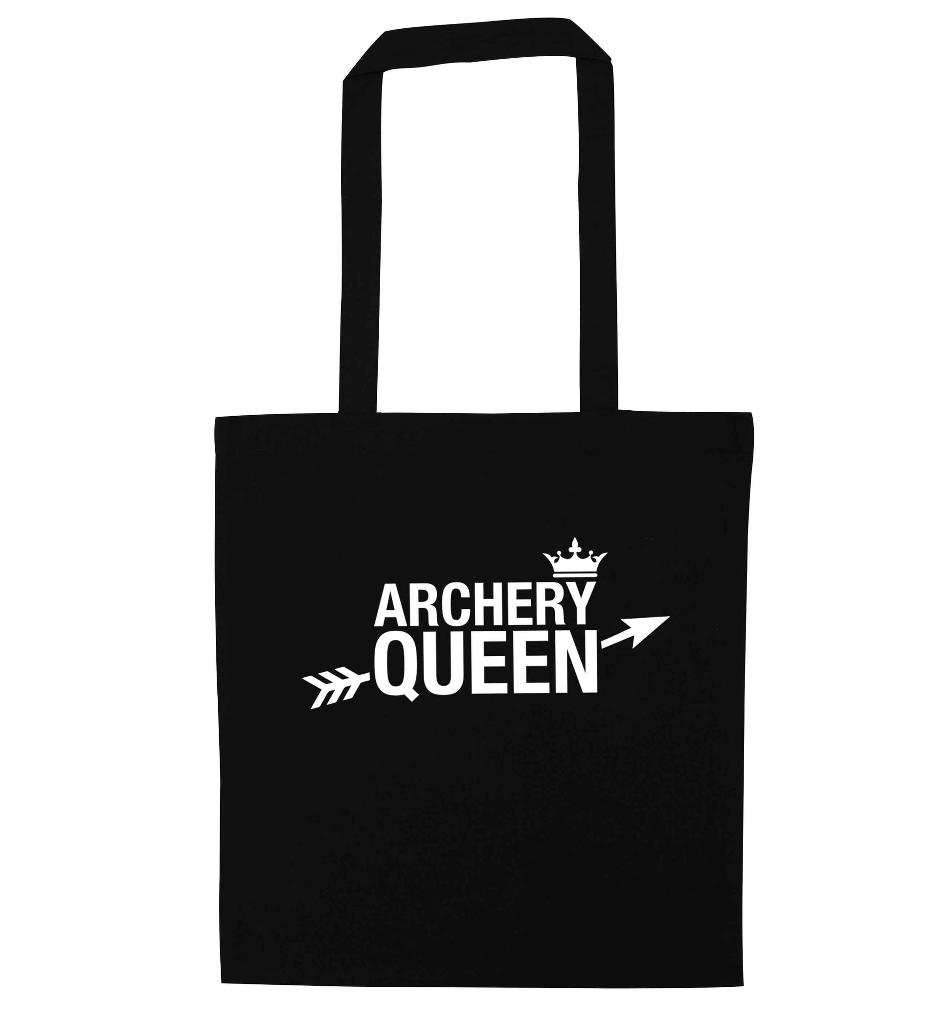 Archery queen black tote bag