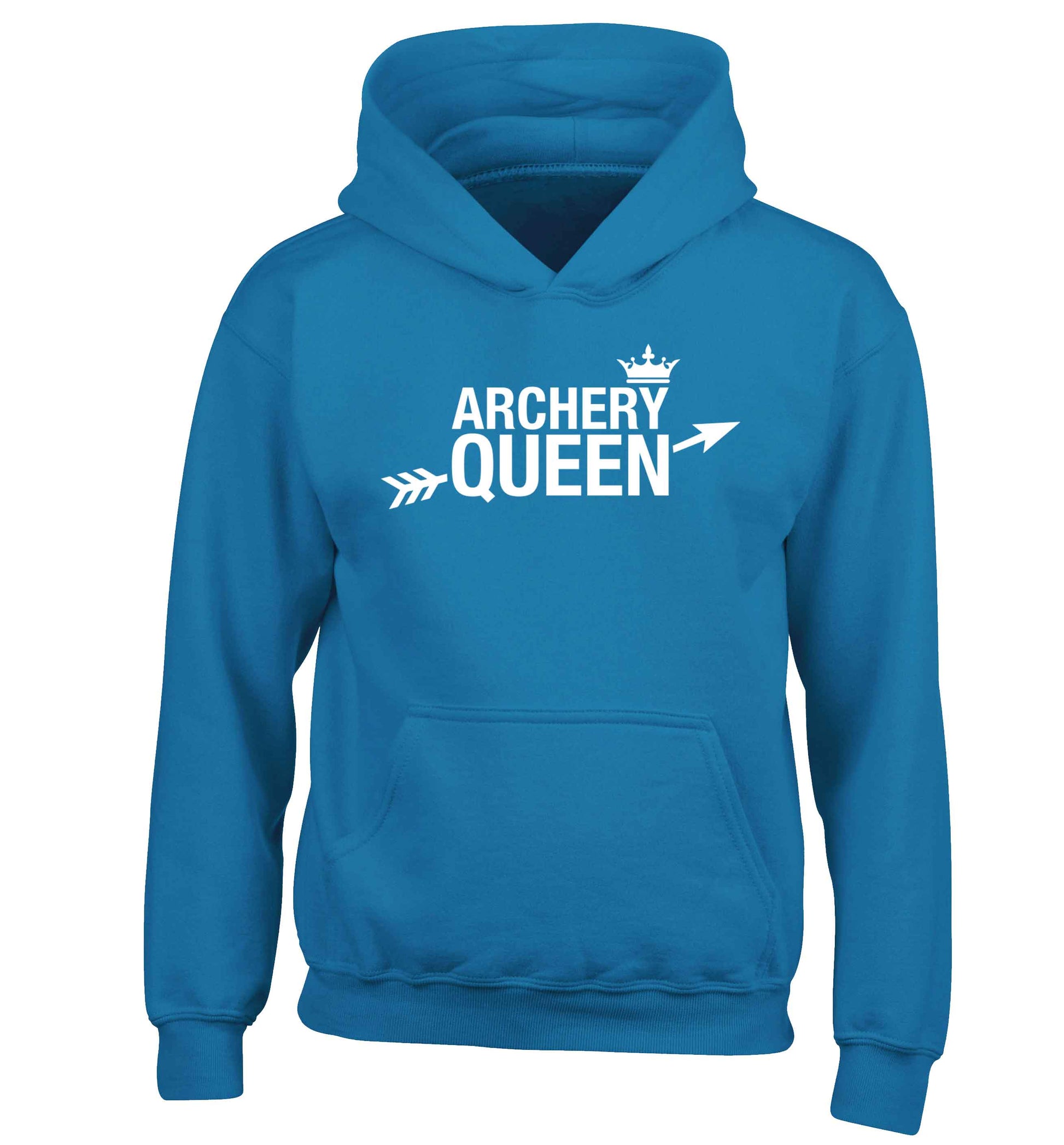 Archery queen children's blue hoodie 12-13 Years