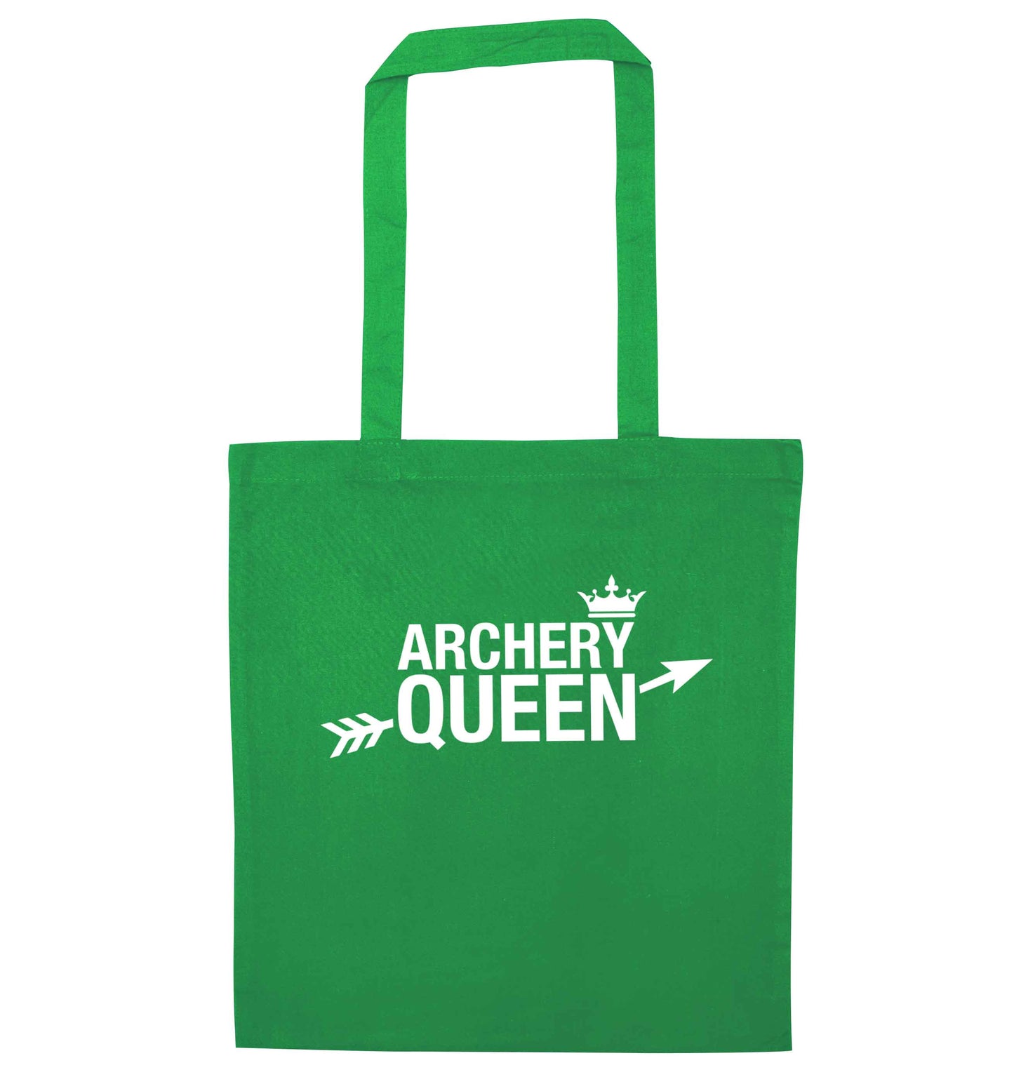 Archery queen green tote bag