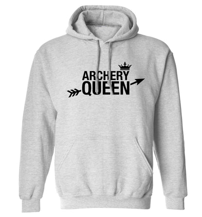 Archery queen adults unisex grey hoodie 2XL