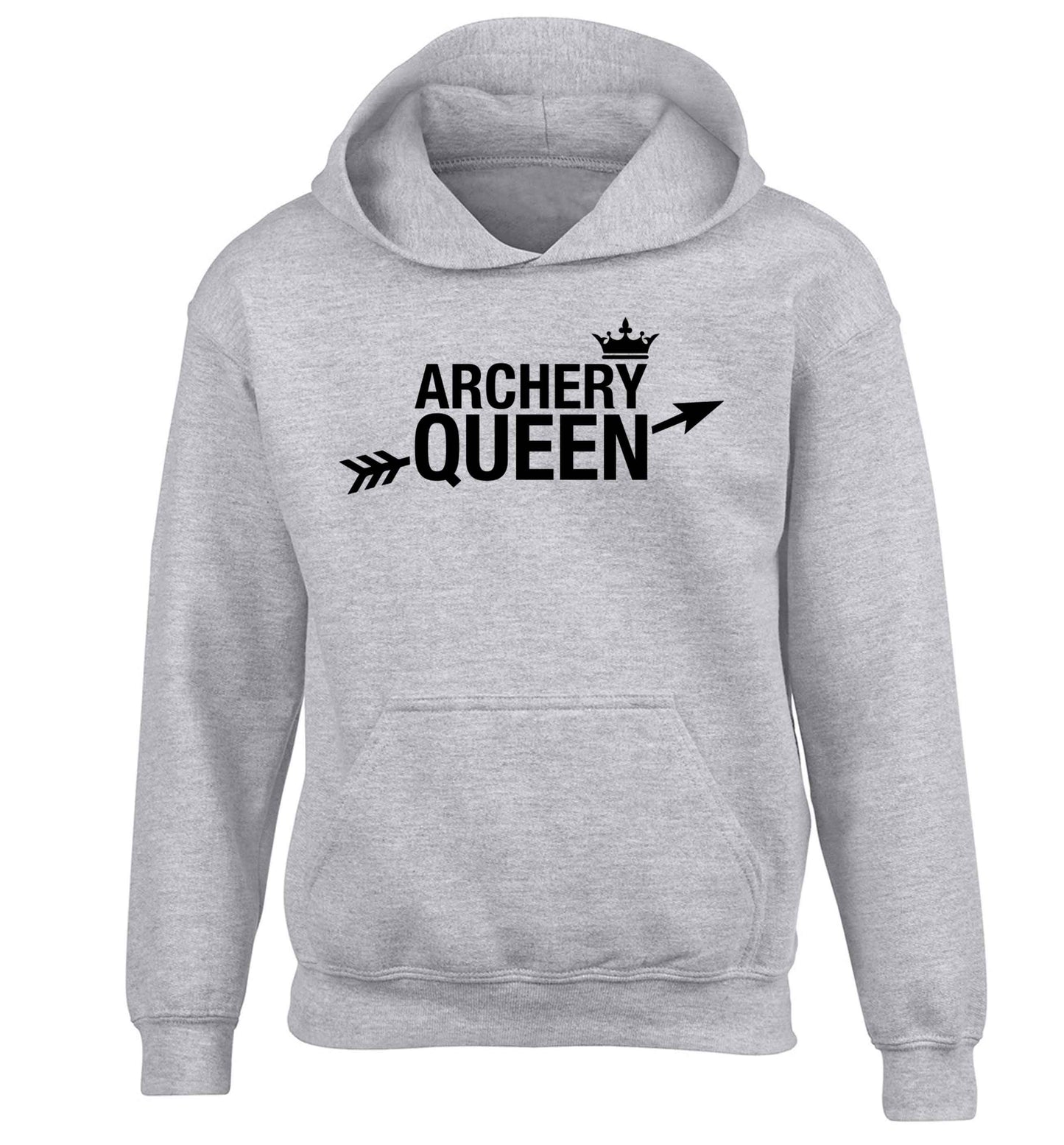 Archery queen children's grey hoodie 12-13 Years