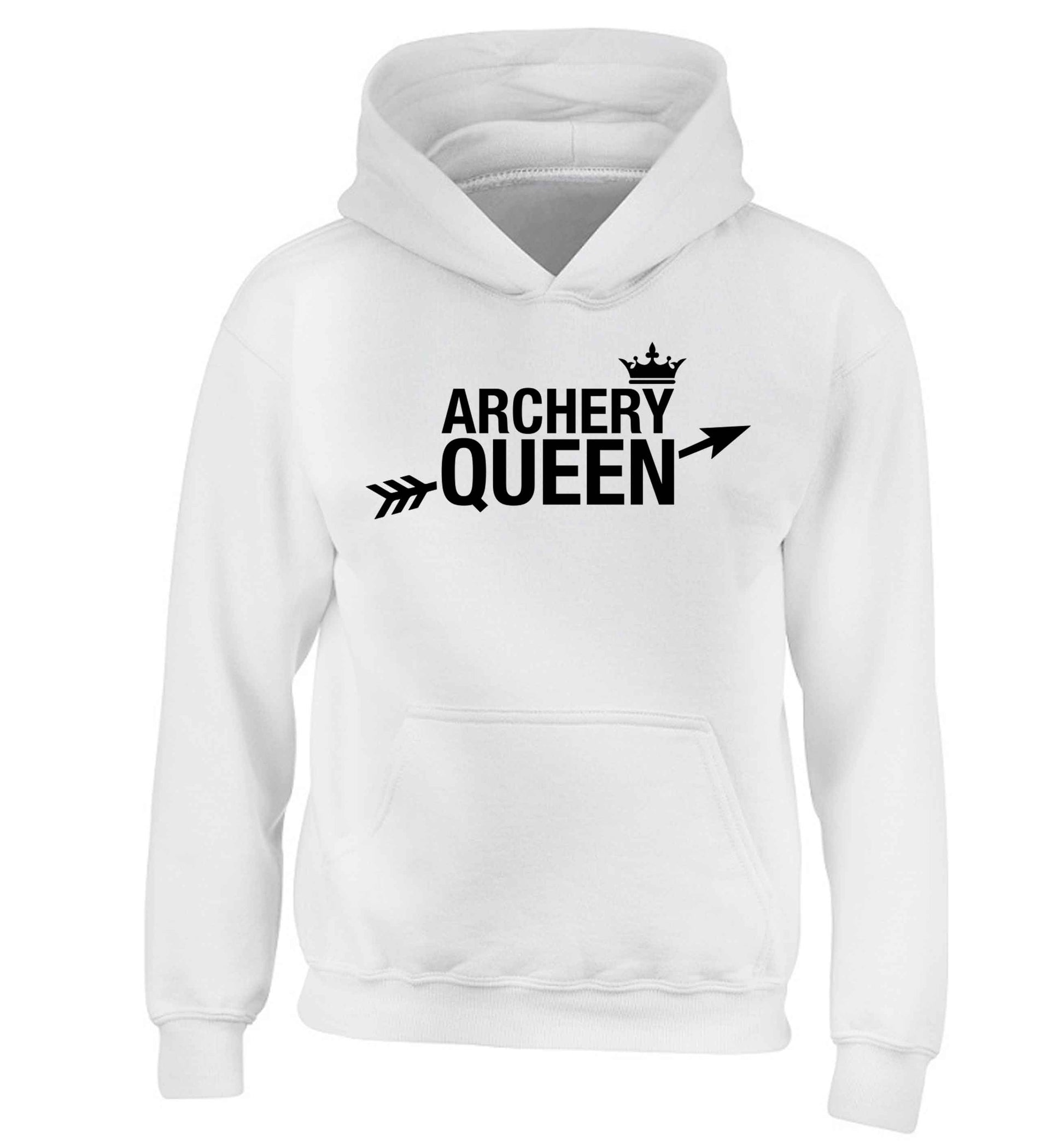 Archery queen children's white hoodie 12-13 Years