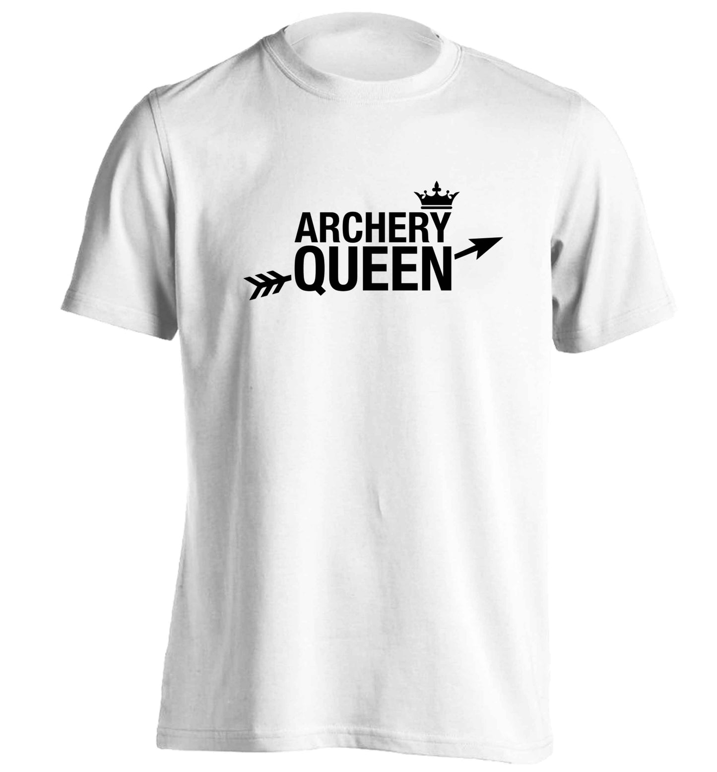 Archery queen adults unisex white Tshirt 2XL