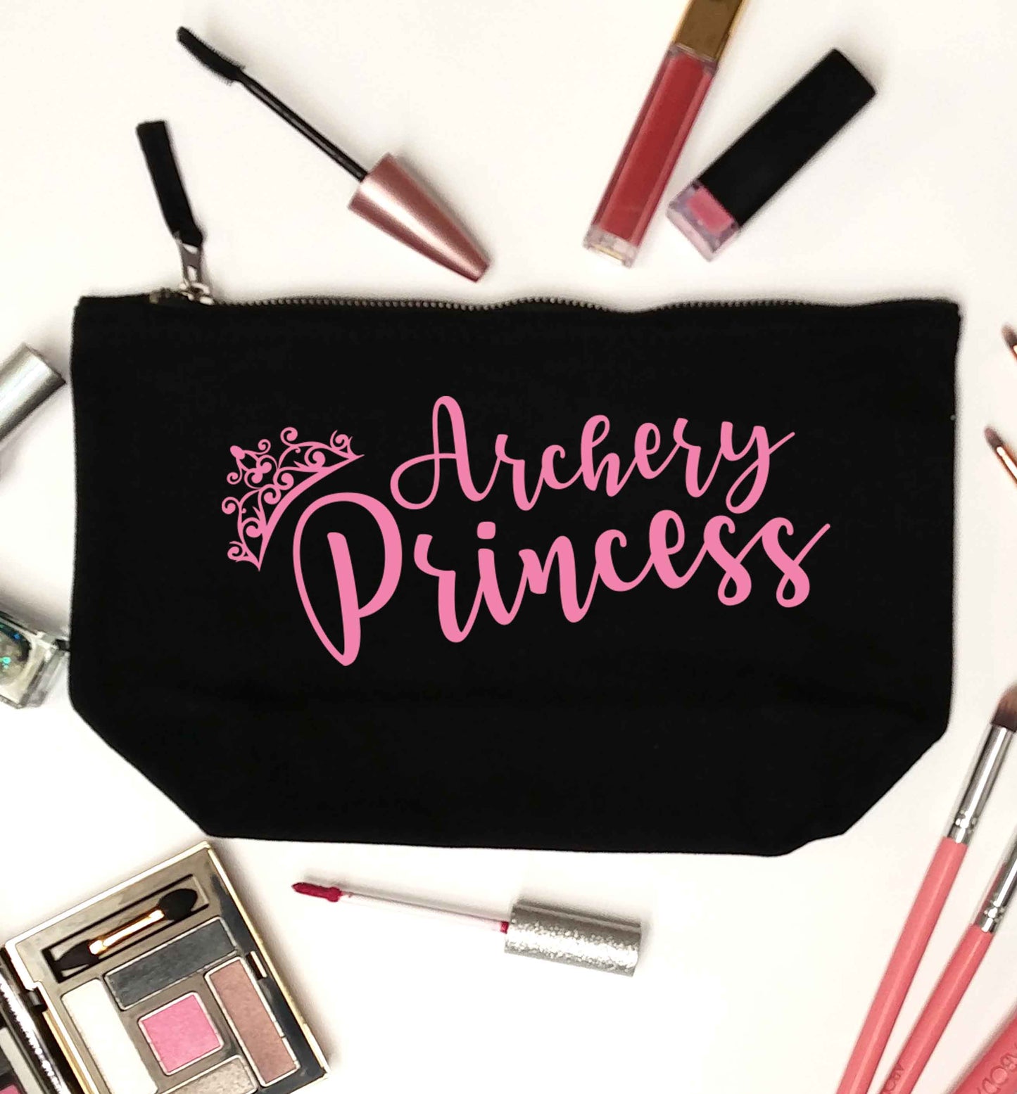 Archery princess black makeup bag