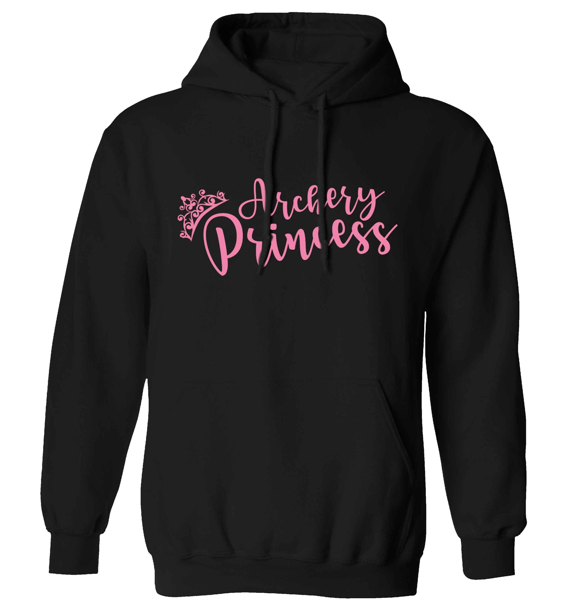 Archery princess adults unisex black hoodie 2XL