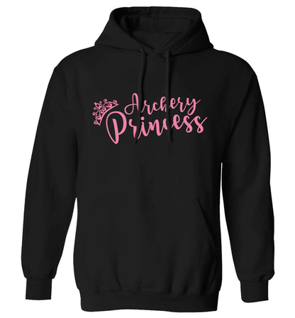 Archery princess adults unisex black hoodie 2XL