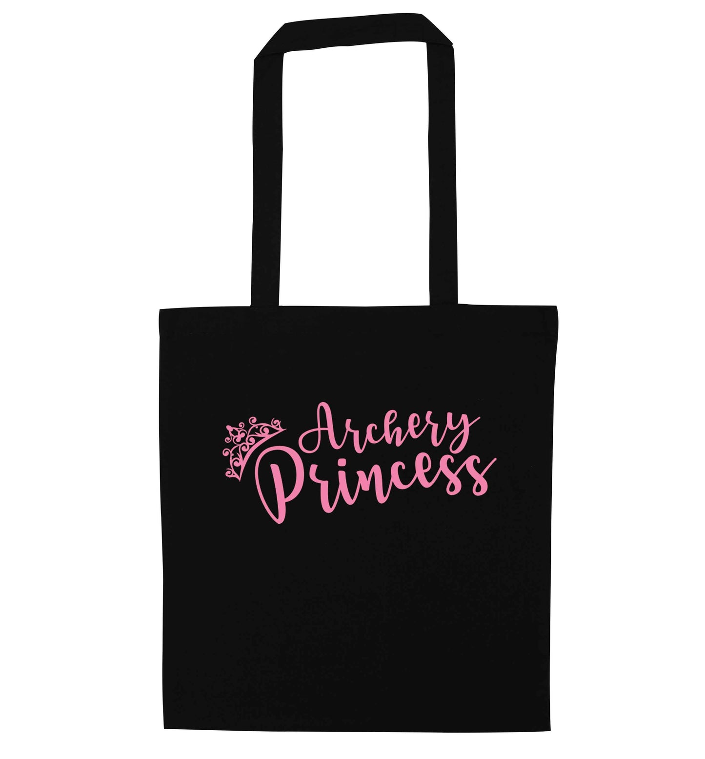 Archery princess black tote bag