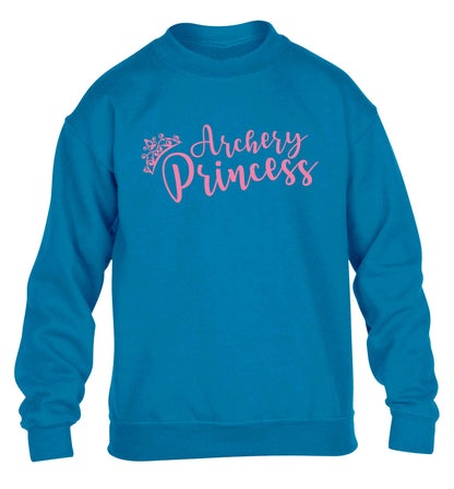 Archery princess children's blue sweater 12-13 Years