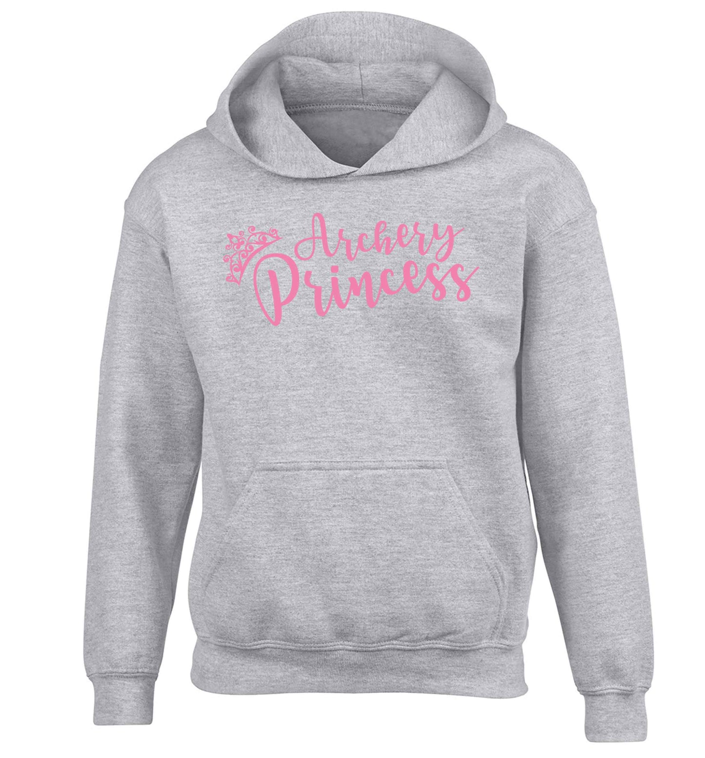 Archery princess children's grey hoodie 12-13 Years
