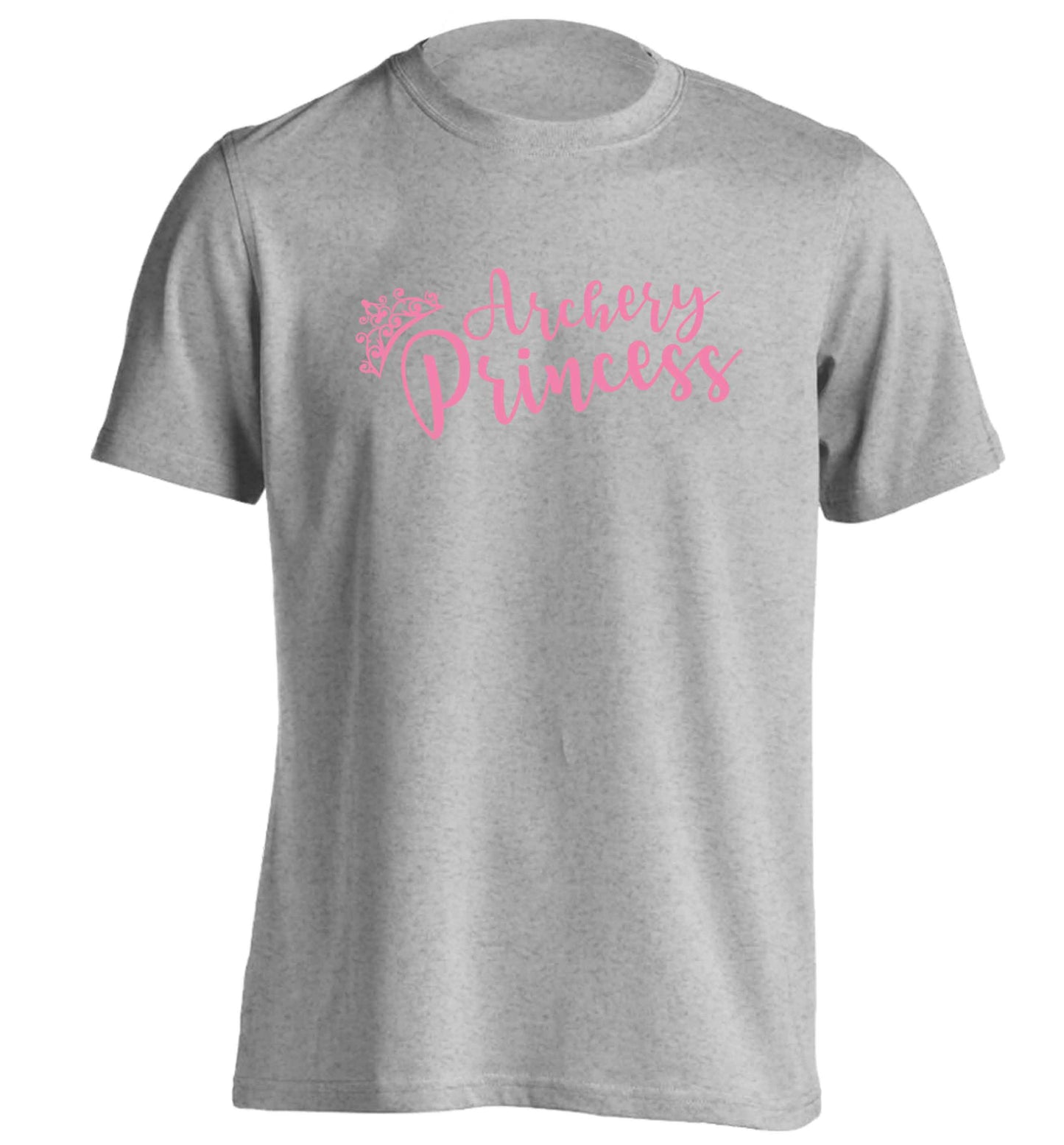 Archery princess adults unisex grey Tshirt 2XL