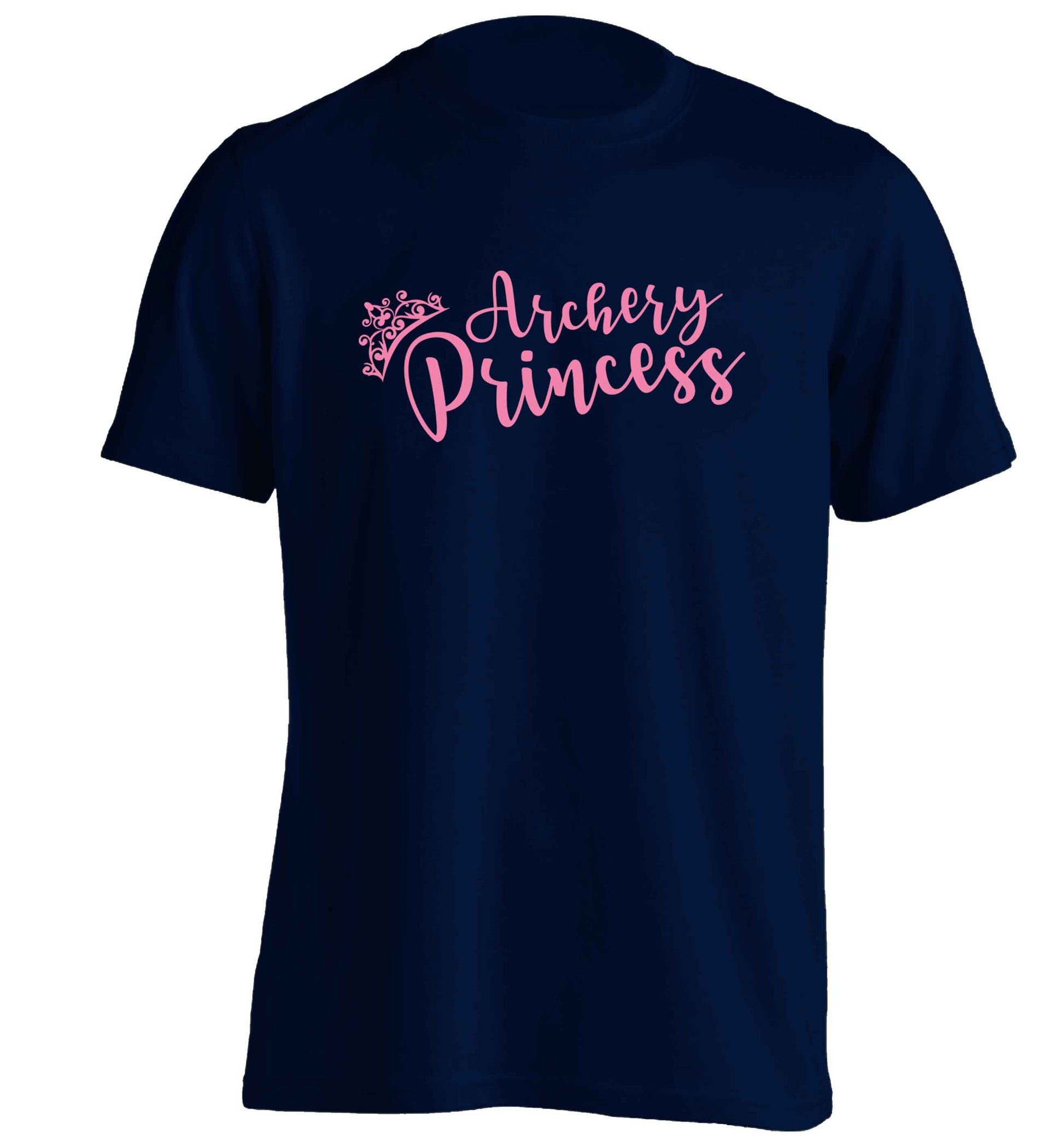 Archery princess adults unisex navy Tshirt 2XL