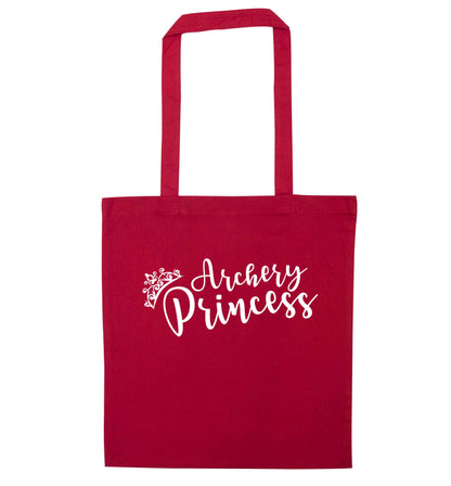 Archery princess red tote bag