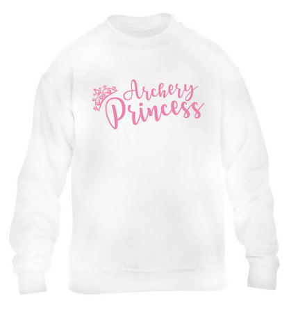 Archery princess children's white sweater 12-13 Years