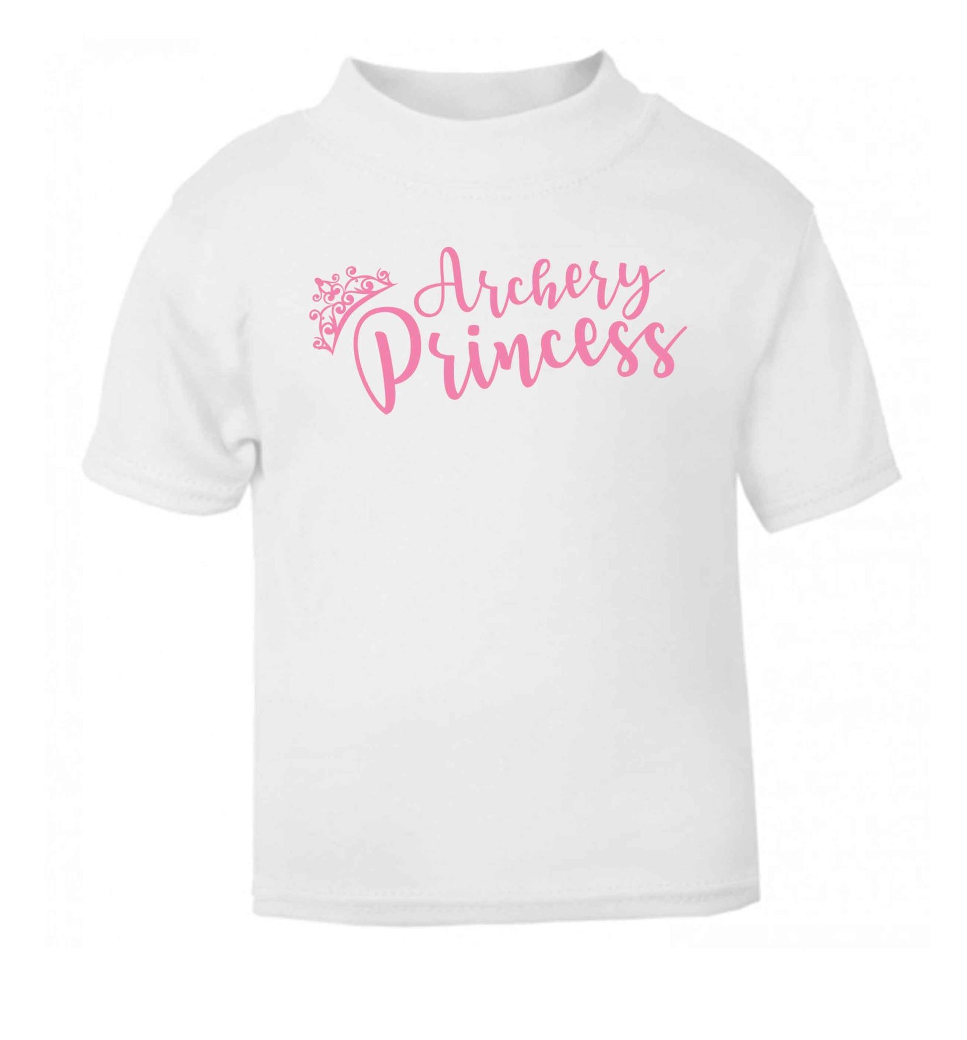 Archery princess white Baby Toddler Tshirt 2 Years
