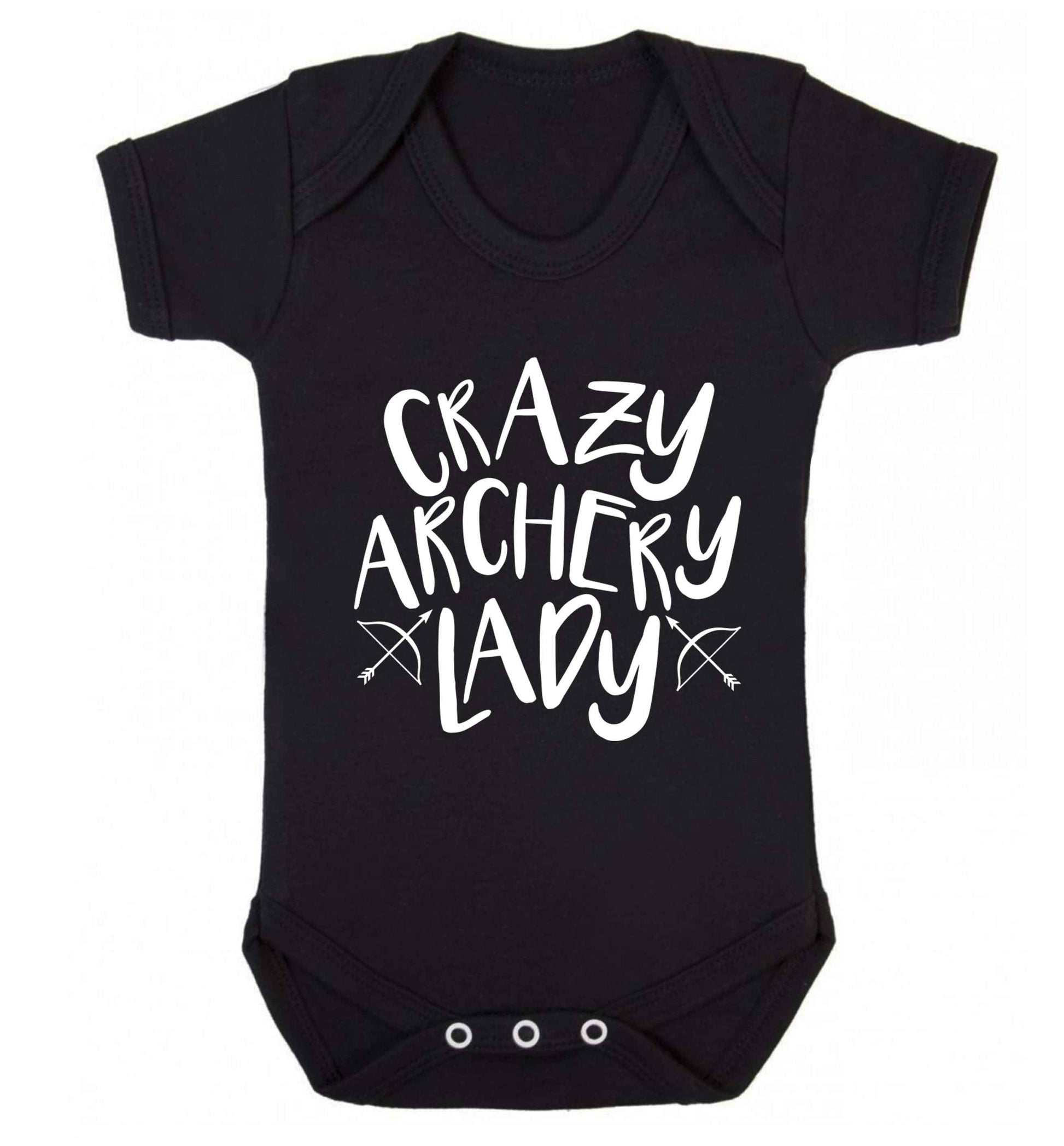 Crazy archery lady Baby Vest black 18-24 months