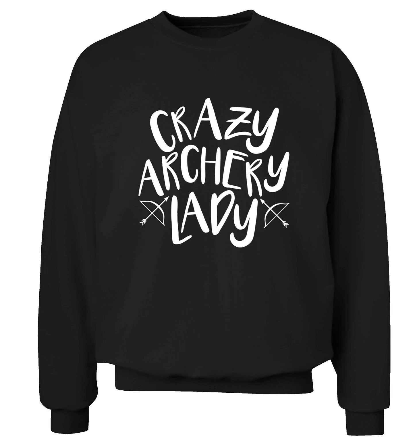 Crazy archery lady Adult's unisex black Sweater 2XL