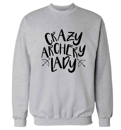 Crazy archery lady Adult's unisex grey Sweater 2XL