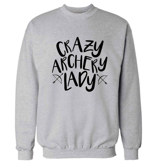 Crazy archery lady Adult's unisex grey Sweater 2XL