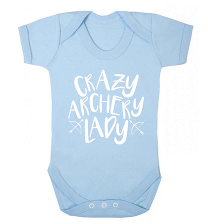 Crazy archery lady Baby Vest pale blue 18-24 months