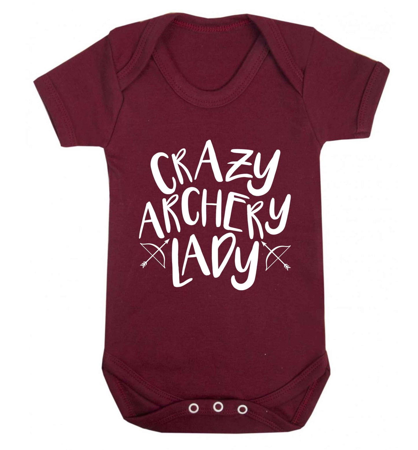 Crazy archery lady Baby Vest maroon 18-24 months