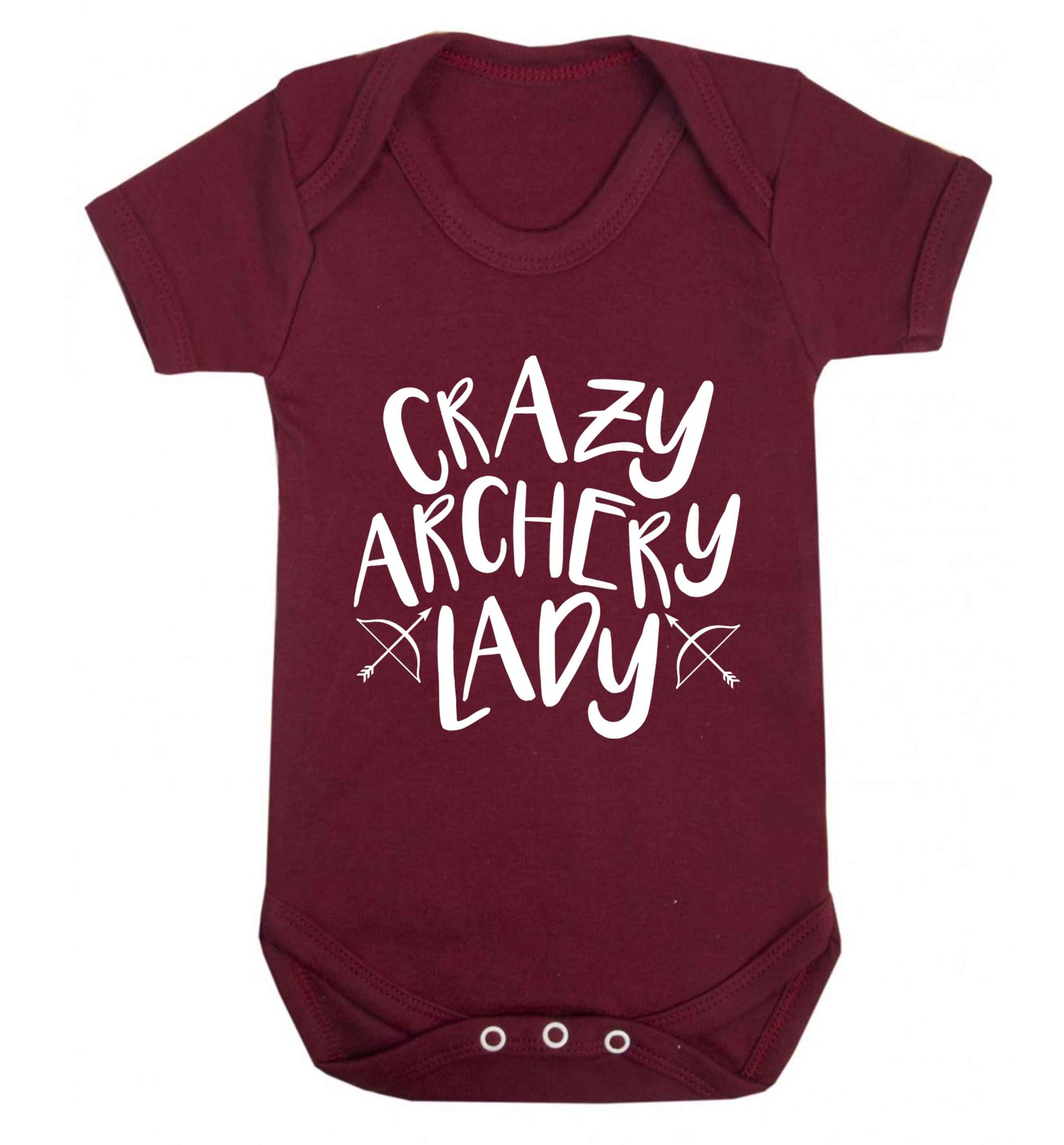 Crazy archery lady Baby Vest maroon 18-24 months