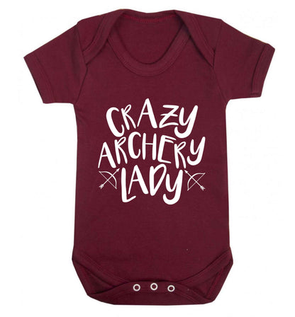 Crazy archery lady Baby Vest maroon 18-24 months