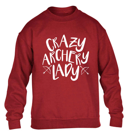 Crazy archery lady children's grey sweater 12-13 Years