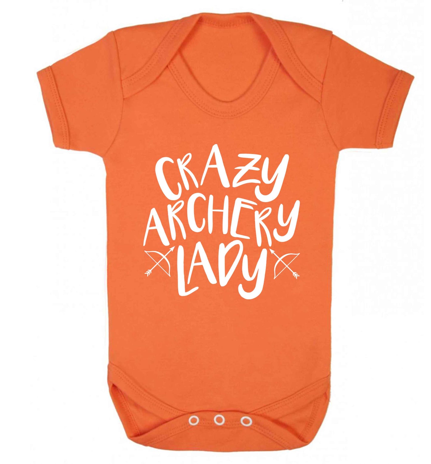 Crazy archery lady Baby Vest orange 18-24 months