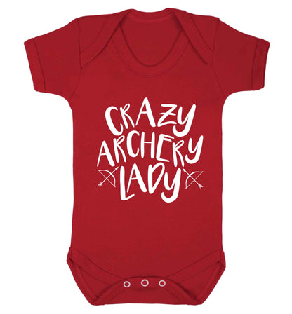 Crazy archery lady Baby Vest red 18-24 months