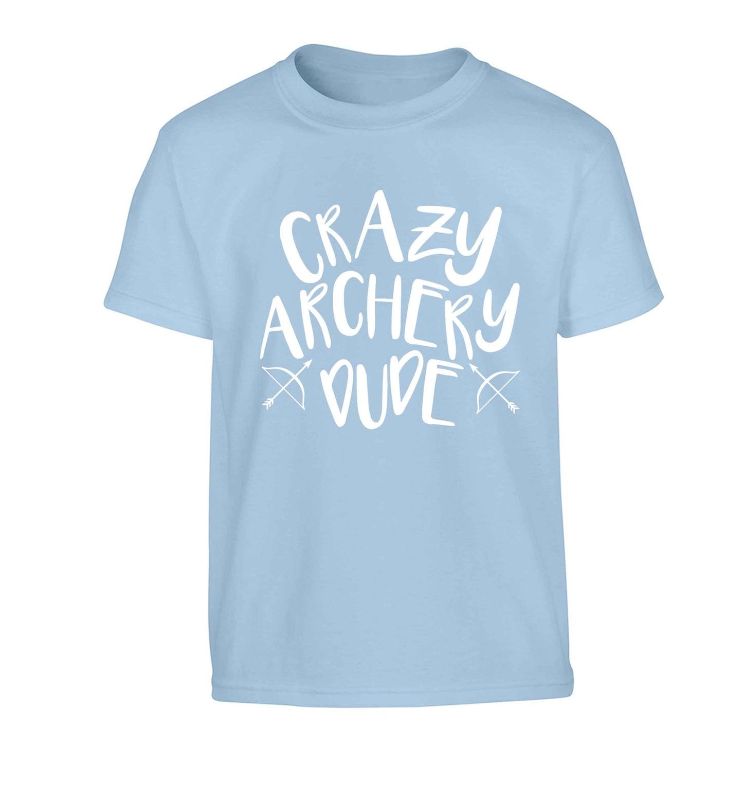 Crazy archery dude Children's light blue Tshirt 12-13 Years