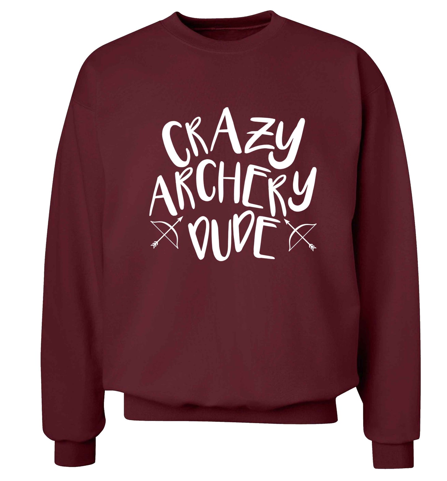 Crazy archery dude Adult's unisex maroon Sweater 2XL