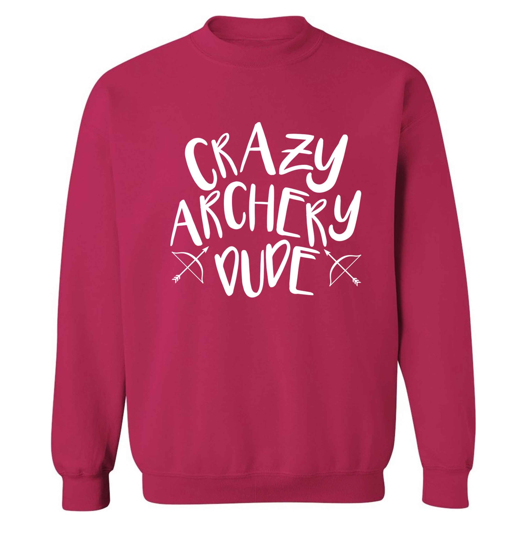 Crazy archery dude Adult's unisex pink Sweater 2XL