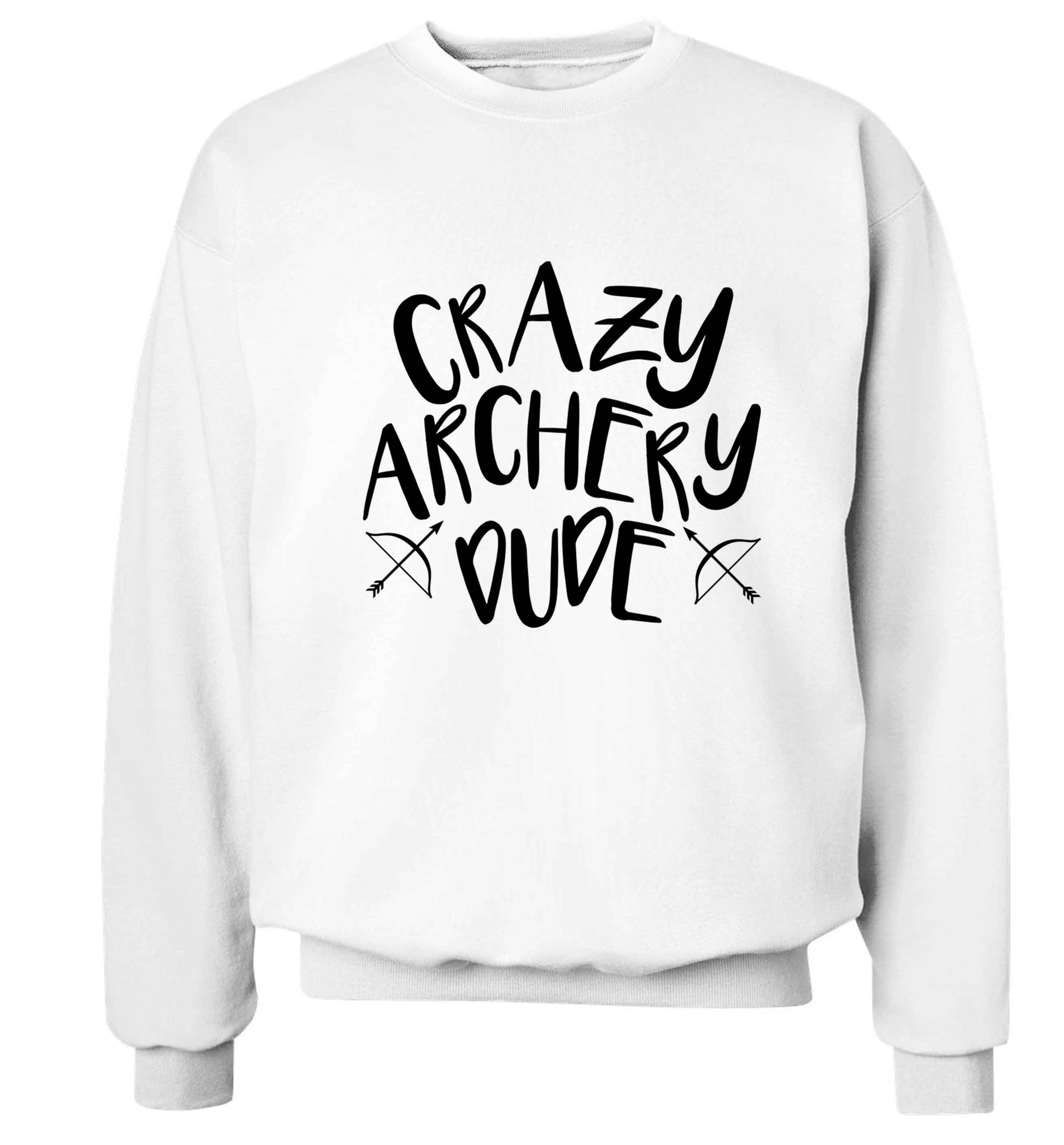 Crazy archery dude Adult's unisex white Sweater 2XL