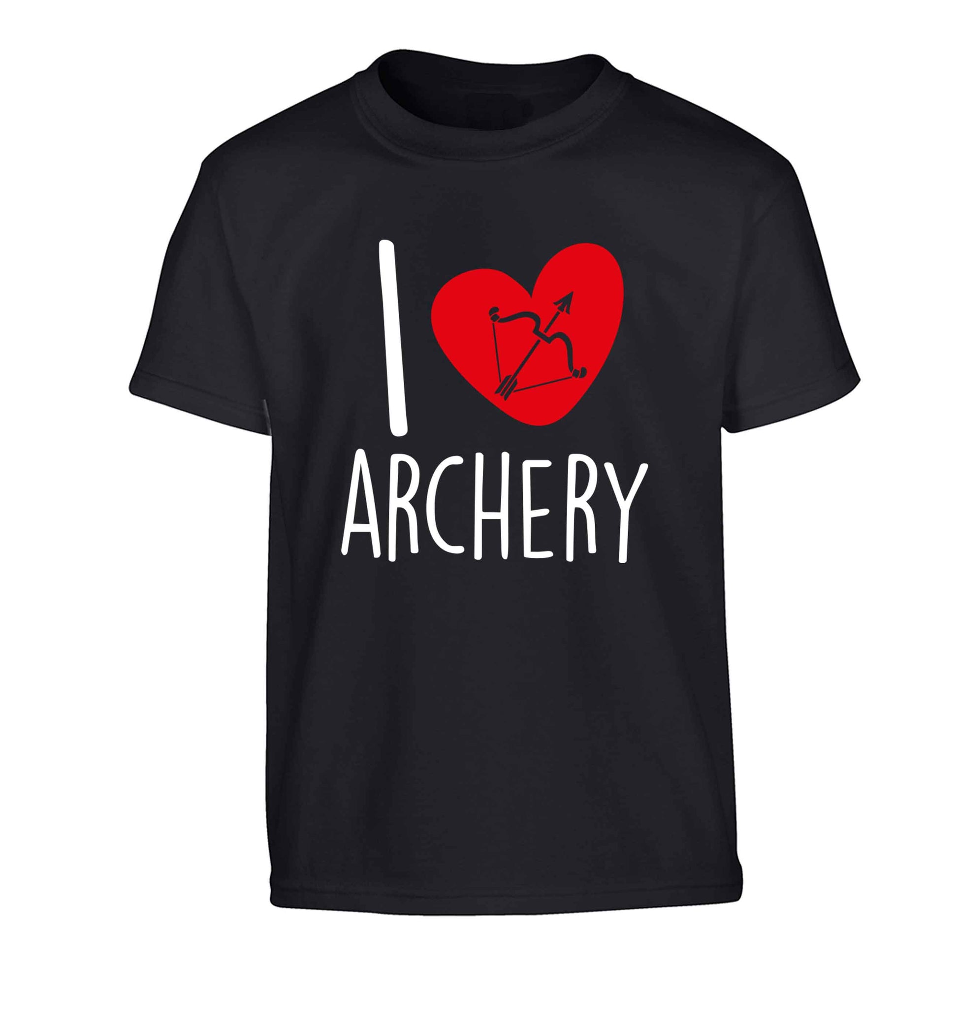 I love archery Children's black Tshirt 12-13 Years