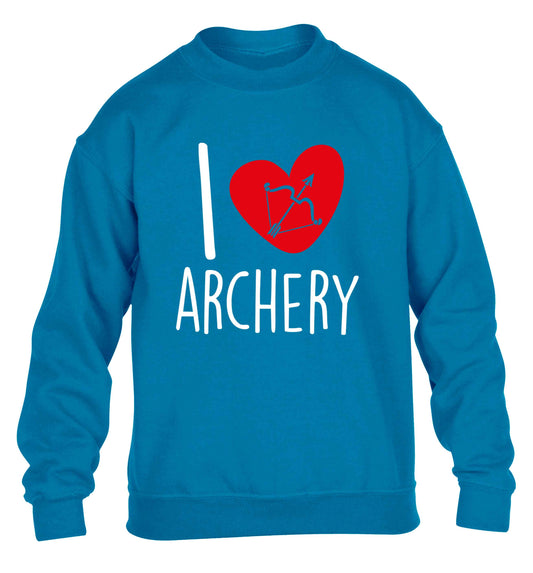 I love archery children's blue sweater 12-13 Years