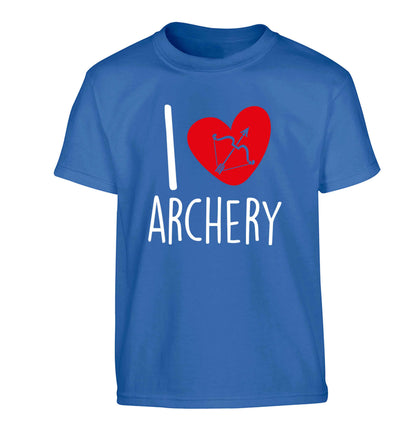I love archery Children's blue Tshirt 12-13 Years