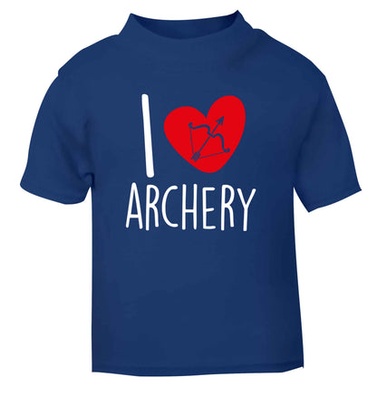 I love archery blue Baby Toddler Tshirt 2 Years