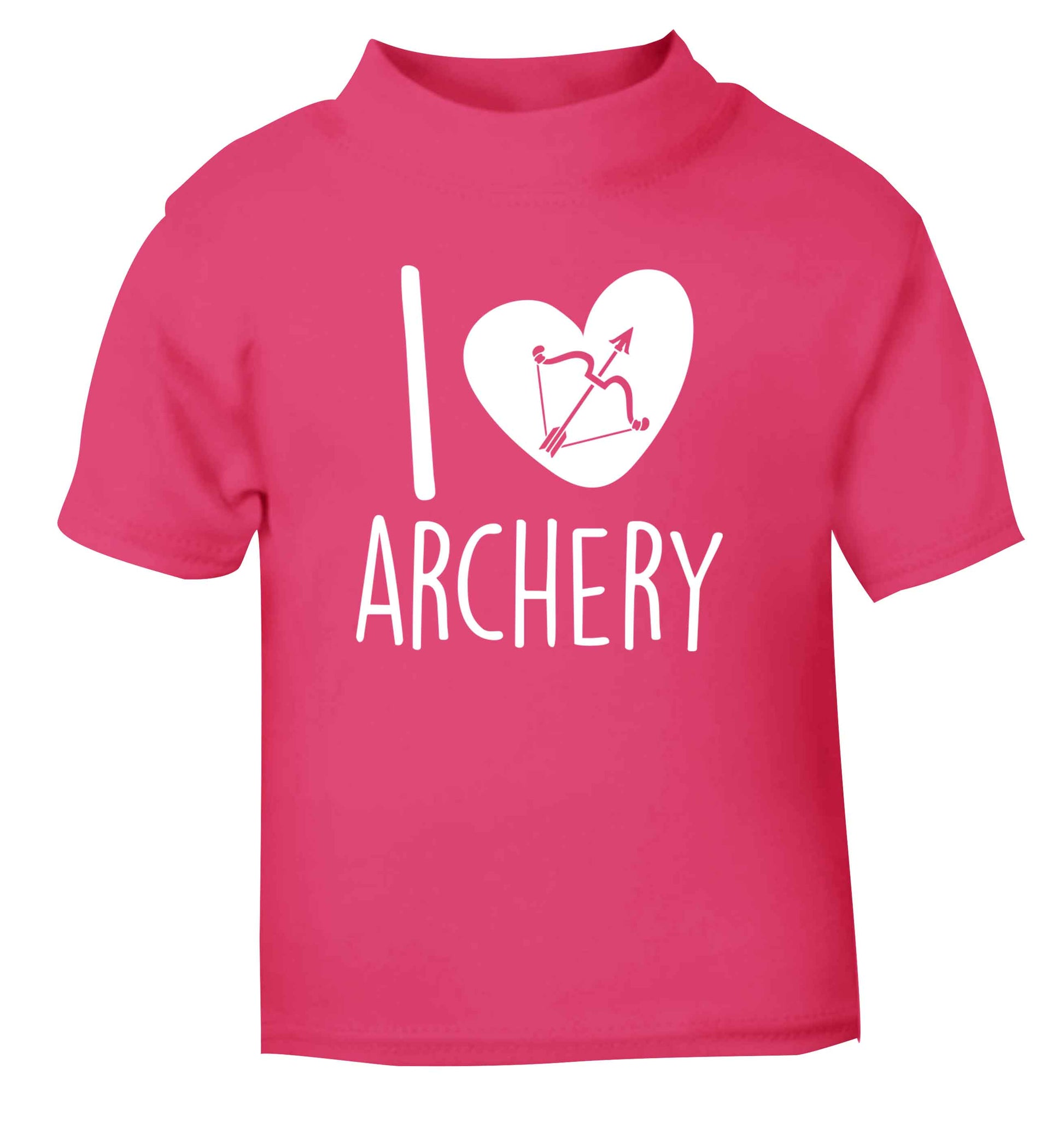 I love archery pink Baby Toddler Tshirt 2 Years