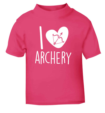 I love archery pink Baby Toddler Tshirt 2 Years