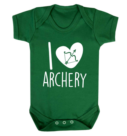 I love archery Baby Vest green 18-24 months