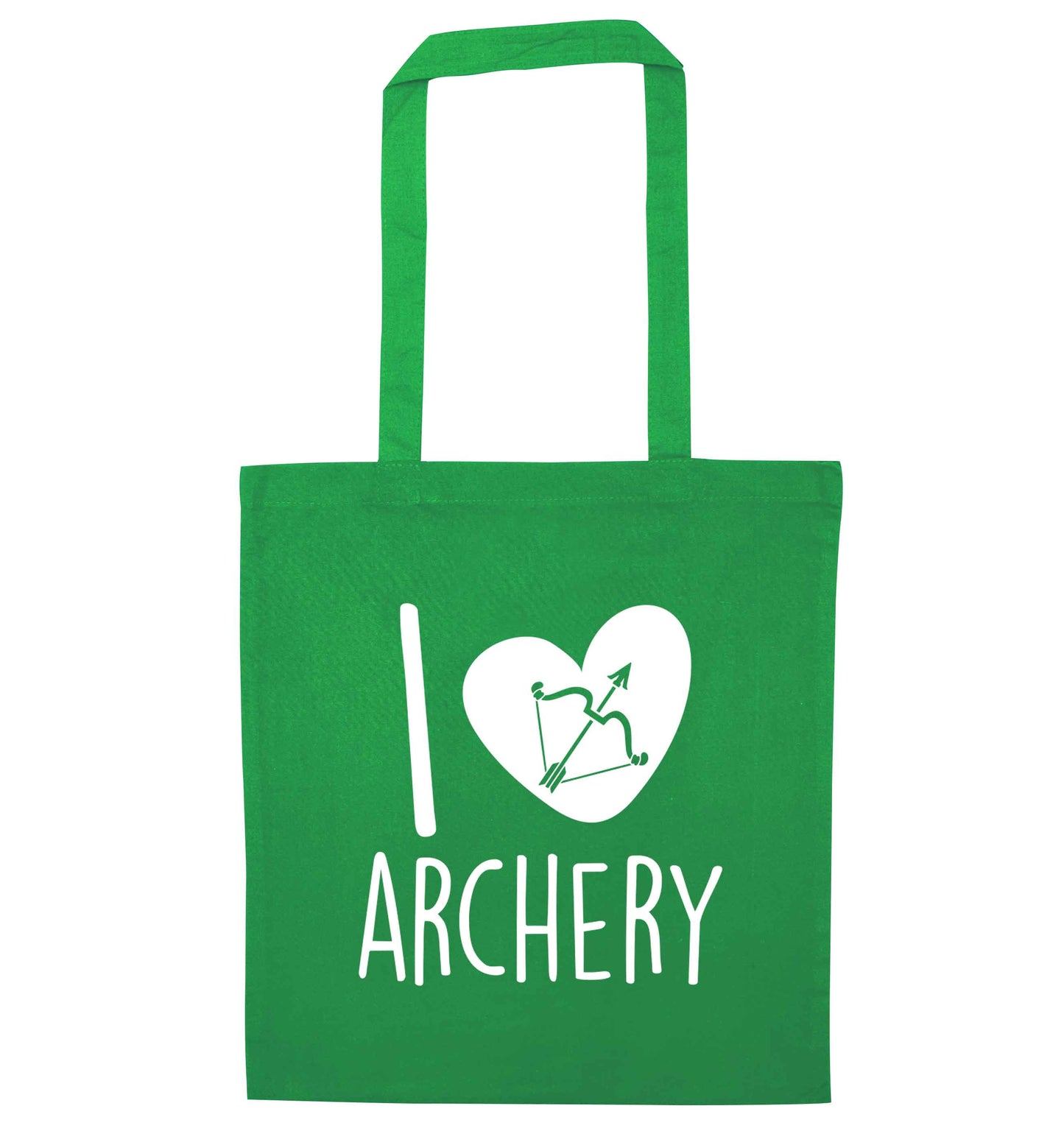 I love archery green tote bag