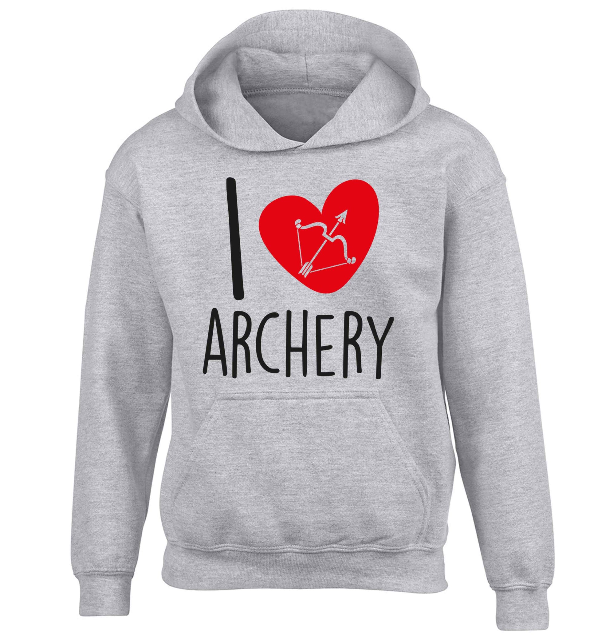 I love archery children's grey hoodie 12-13 Years