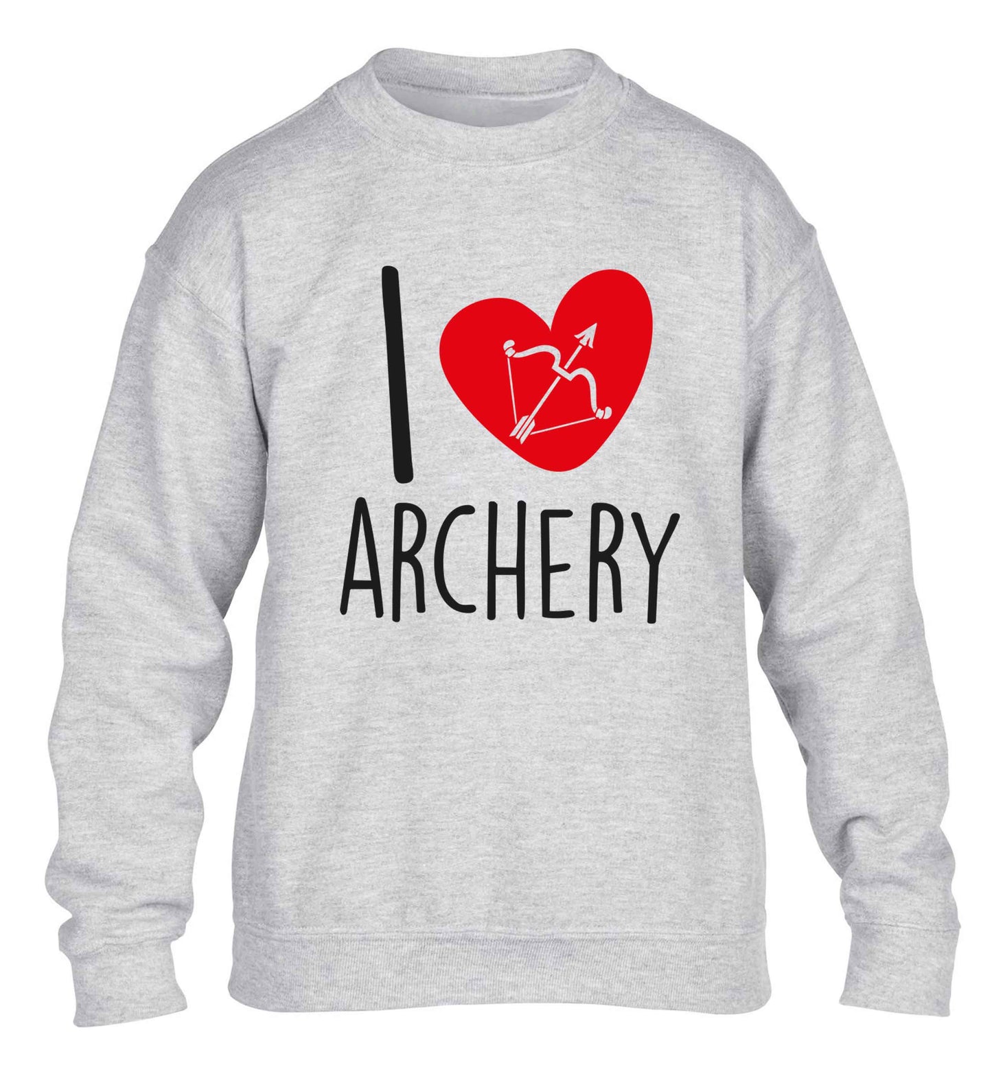 I love archery children's grey sweater 12-13 Years