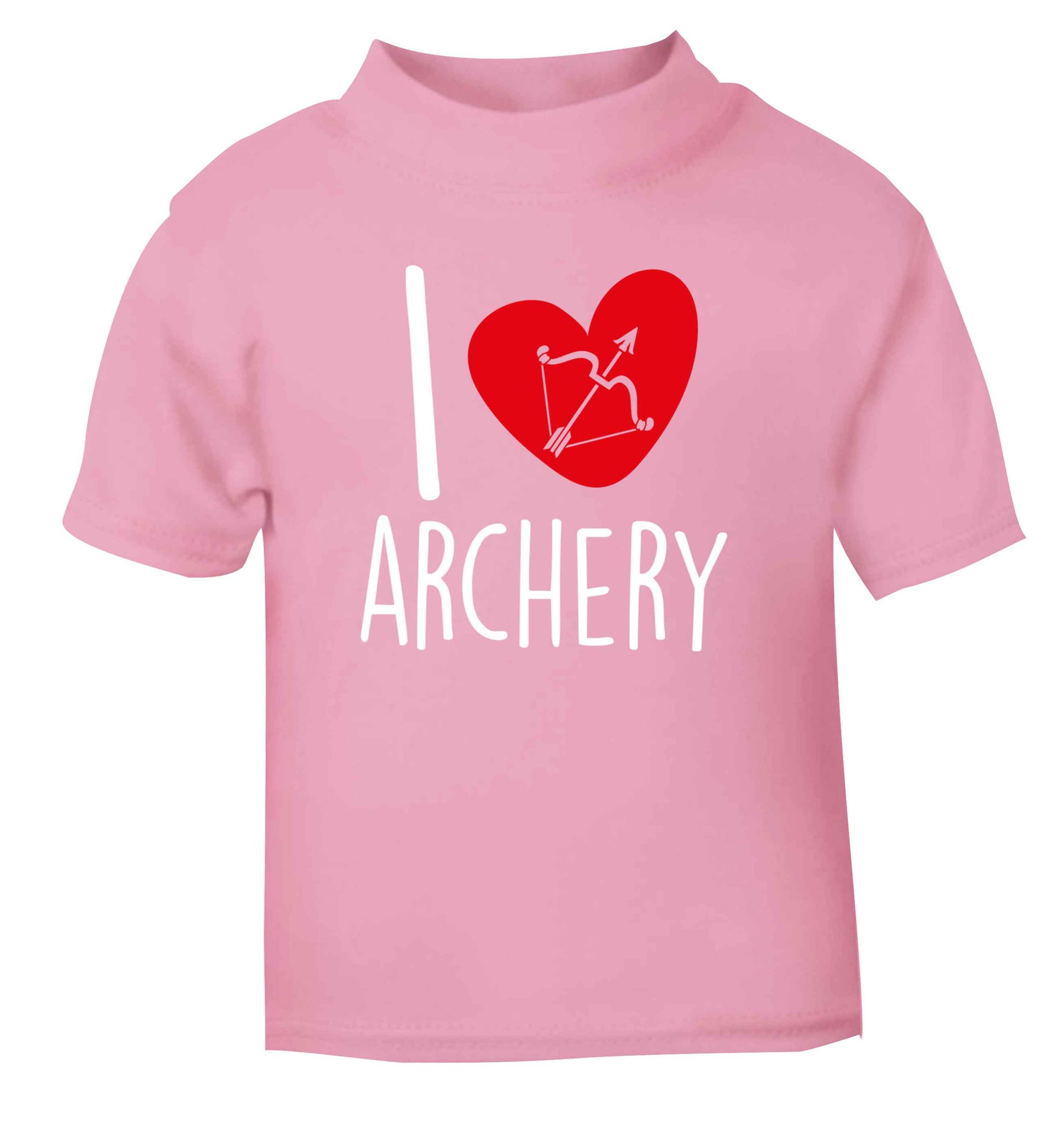 I love archery light pink Baby Toddler Tshirt 2 Years