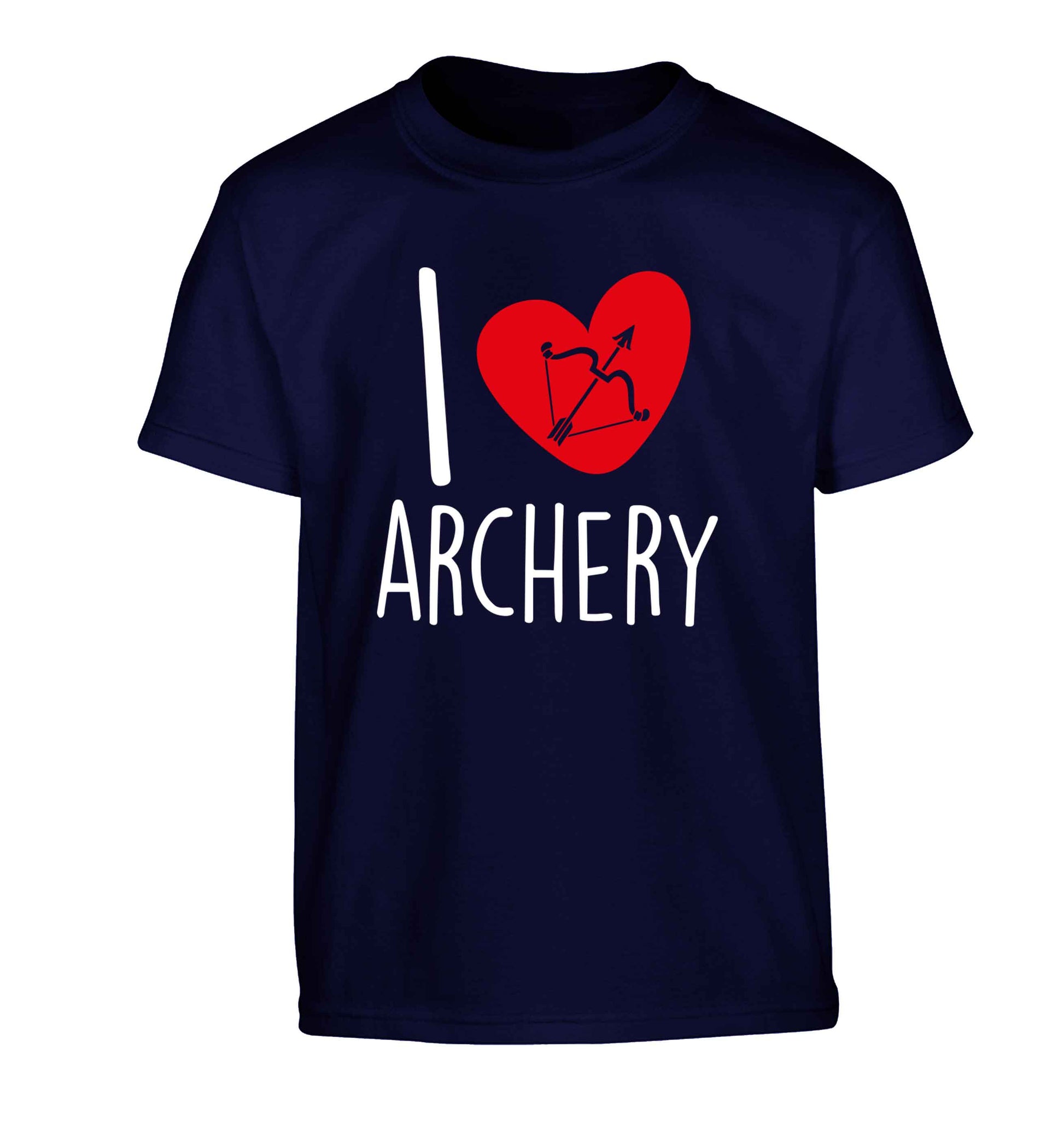 I love archery Children's navy Tshirt 12-13 Years
